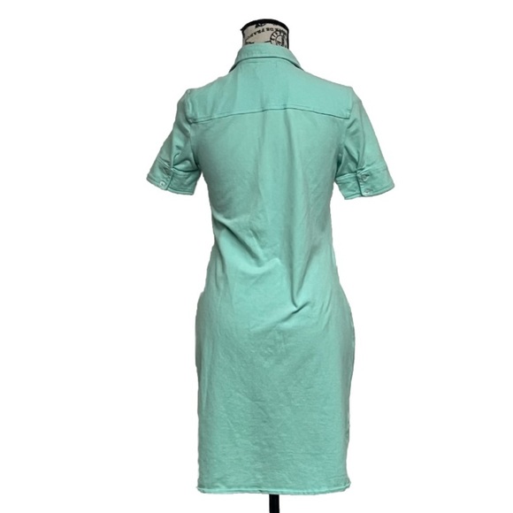 Us Polo Assn Vtg Button Up Polo Tennis Mini Dress Preppy Nautical Green S Retro - Picture 4 of 10